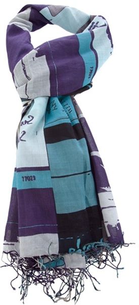 Epice Printed Scarf in Multicolor (purple) - Lyst