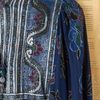 Free People Vintage Blue and Silver Mid Length Dress in Blue - Lyst