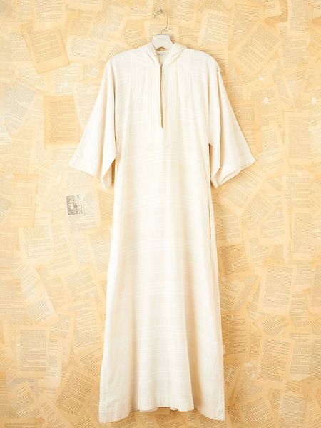 white cotton caftan