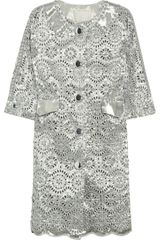 Marc Jacobs Embellished Lamé Broderie Anglaise Coat