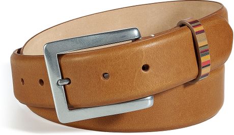 Paul Smith Light Brown Leather Belt in Brown for Men | Lyst