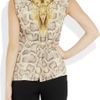 Roberto Cavalli Snakeprint Silk Vest in White (snake) - Lyst