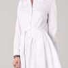 Thakoon Long Sleeve Shirtdress in White - Lyst
