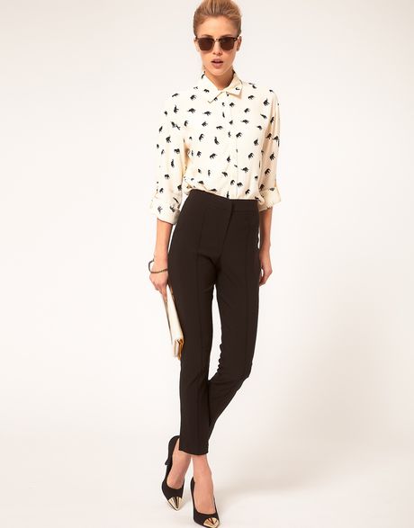 Asos Collection Asos Skinny Crop Trouser in Black - Lyst