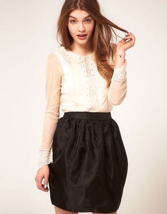  Asos Premium Blouse with Peter Pan Collar 