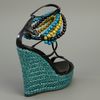 Burberry Prorsum Wedge Sandal in Black - Lyst