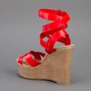 Castaner Quomo Leather Wedge Sandal in Red - Lyst