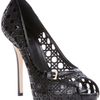 Dior Peep Toe Pump in Black - Lyst