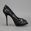 Dior Peep Toe Pump in Black - Lyst