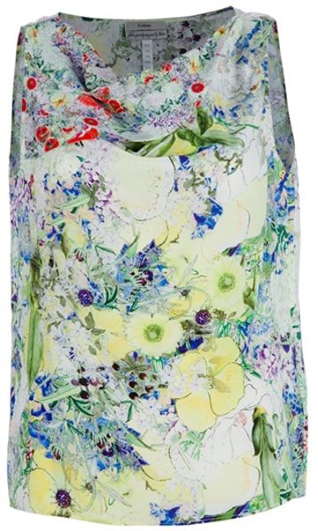 Erdem Silk Top in Multicolor (multi) - Lyst