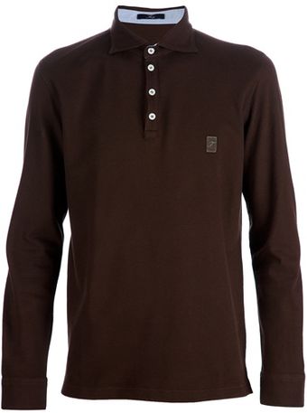 Fay Long Sleeve Polo - Lyst