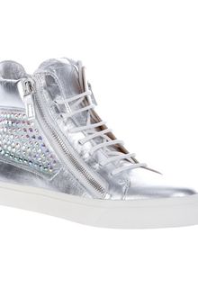 Giuseppe Zanotti Metallic Sneaker - Lyst