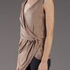 Helmut Lang Orbit Top in Brown (gold) - Lyst