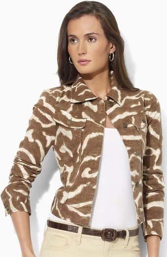  Print Denim Jacket 