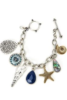 Lucky Brand Shell Charm Bracelet - Lyst