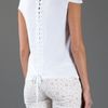 Mcq By Alexander Mcqueen Lace Up Back Tshirt in White - Lyst