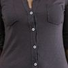 Michael Stars Front Button Down Shirt in Oxide in Blue - Lyst