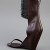 Rick Owens Leather Sandals in Brown - Lyst