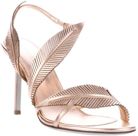 sergio rossi gold sandals