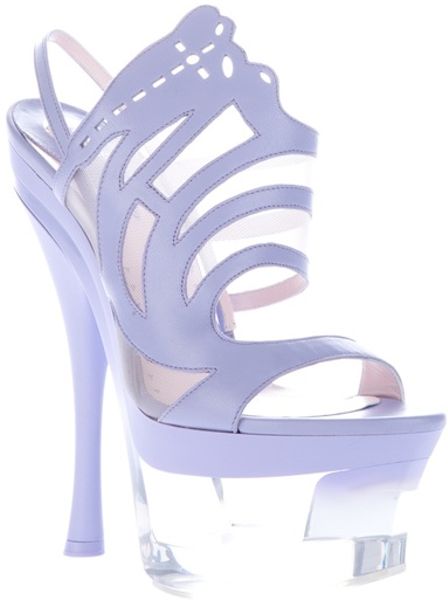 Versace Cutout Sandal in Purple - Lyst