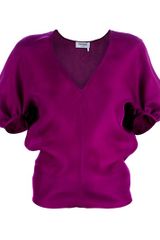 Yves Saint Laurent Silk Vneck Top