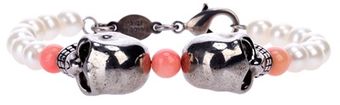 Alexander McQueen Double Skull Bracelet - Lyst