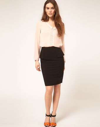 ASOS Collection Asos Tailored Pencil Skirt with Peplum - Lyst