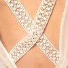 Asos Collection Asos Midi Dress with Cross Back in Beige (white) - Lyst