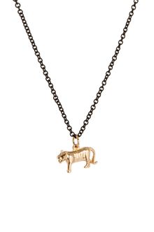 Asos Tiger Charm Ditsy Necklace - Lyst