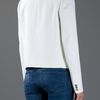Balmain Structured Open Front Blazer in White - Lyst