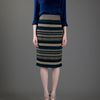 Burberry Prorsum Striped Pencil Skirt in Blue - Lyst