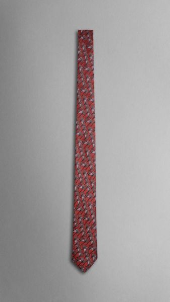 Burberry Prorsum Teaxtured Weave Silk Tie in Red for Men (spice) - Lyst