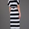 By Malene Birger Takinhi Stripe Dress in Black (white) - Lyst