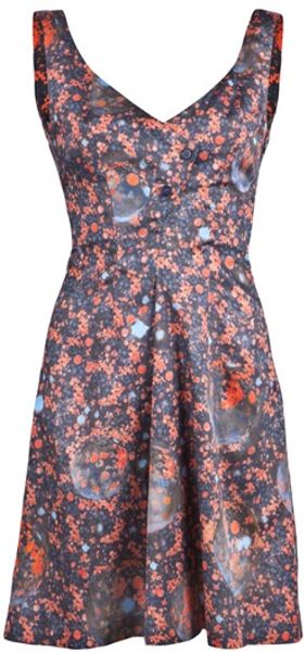Cacharel Print Dress in Blue - Lyst