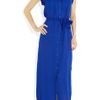 Charlie By Matthew Zink Charlie Silkchiffon Maxi Shirt Dress in Blue (cobalt) - Lyst