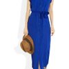 Charlie By Matthew Zink Charlie Silkchiffon Maxi Shirt Dress in Blue (cobalt) - Lyst