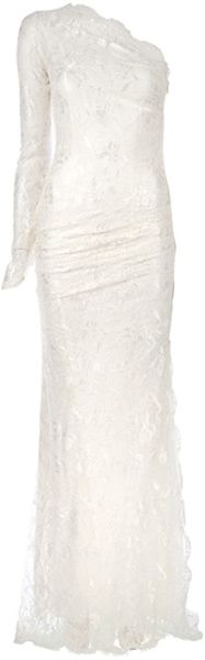 Emilio Pucci One Shouldered Dress in White - Lyst