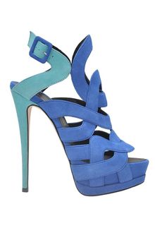 Giuseppe Zanotti Bicolor Suede Sandal - Lyst