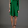 Gucci Asymmetric Dress in Green - Lyst