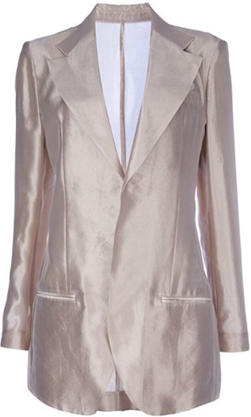 Haider Ackermann Long Jacket in Beige (nude) - Lyst