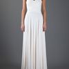 Halston Heritage Ruched Dress in White - Lyst
