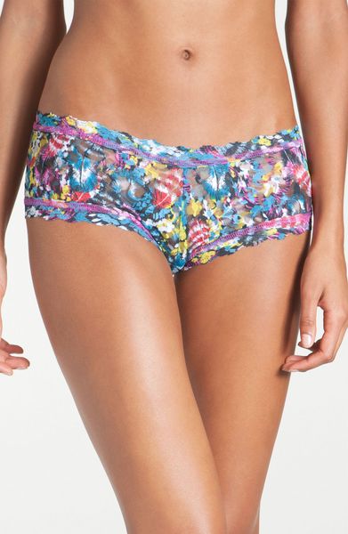 Hanky Panky Plume Boyshorts in Blue (multi print) - Lyst