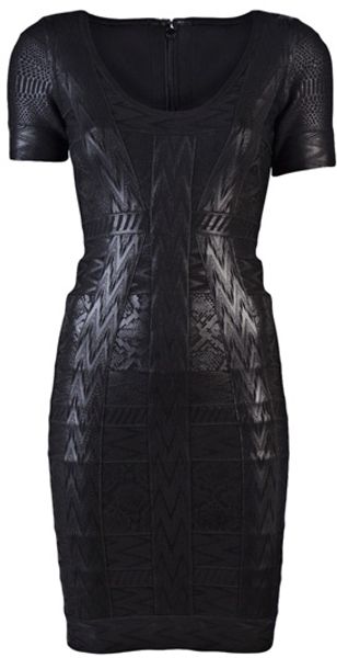 Hervé Léger Bandage Dress in Black - Lyst