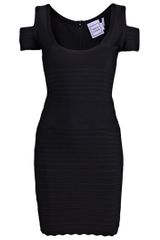 Hervé Léger Lotus Scalloped Dress