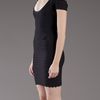 Hervé Léger Lotus Scalloped Dress in Black - Lyst