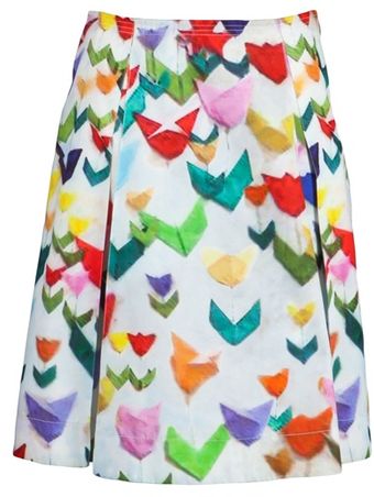 Jil Sander Navy Stitch Down Pleated Skirt - Lyst