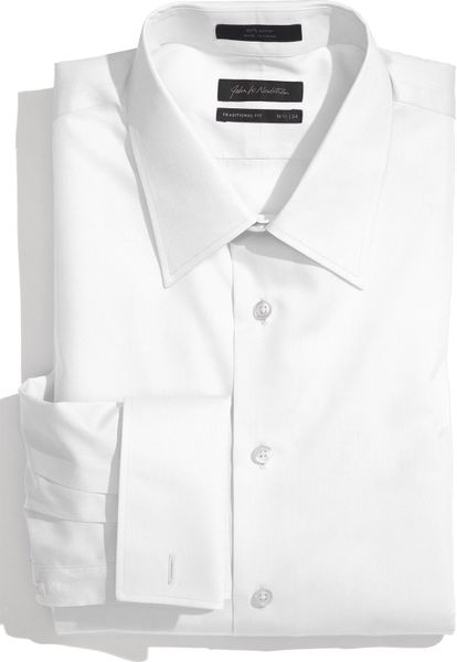 John W. NordstromÂ® Traditional Fit Dress Shirt in White for Men