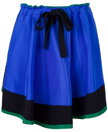 Kenzo Short Skirt in Blue - Lyst