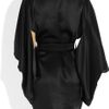 Kiki De Montparnasse Amour Collection Silkcharmeuse Robe in Black - Lyst