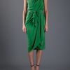 Lanvin Wrap and Drape Dress in Green - Lyst